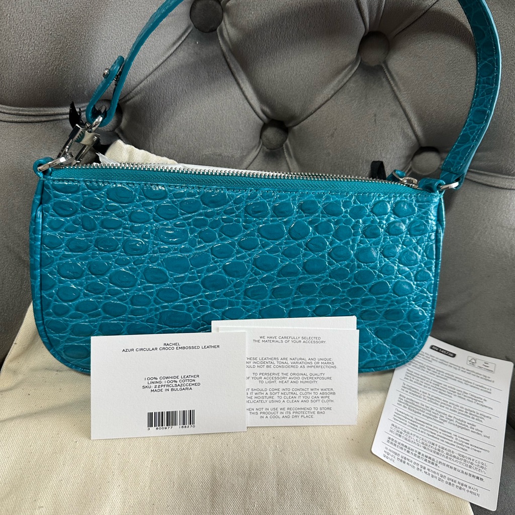 By Far Rachel Shoulder Bag In Deep Teal